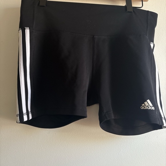 Adidas Women's Black and White Athletic Shorts - Picture 1 of 4